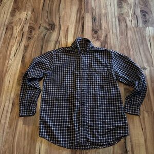 Woolrich Men’s M Flannel Shirt 100% Cotton Plaid Long Sleeve Button Up Outdoor